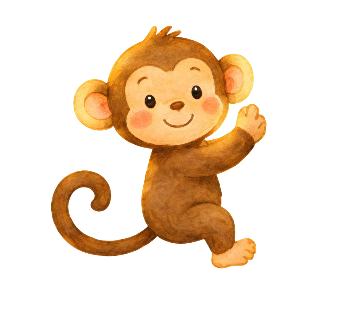 Monito interactivo trepando la cinta métrica